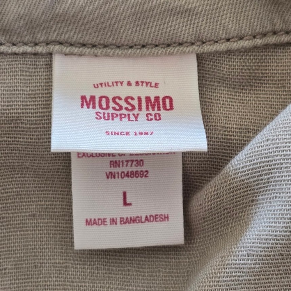 Mossimo Utility Field Jacket Womens Large Khaki Tan Safari‎ Gorpcore Military - Picture 11 of 14